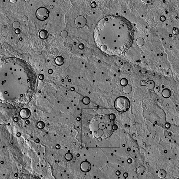Crater extraction results